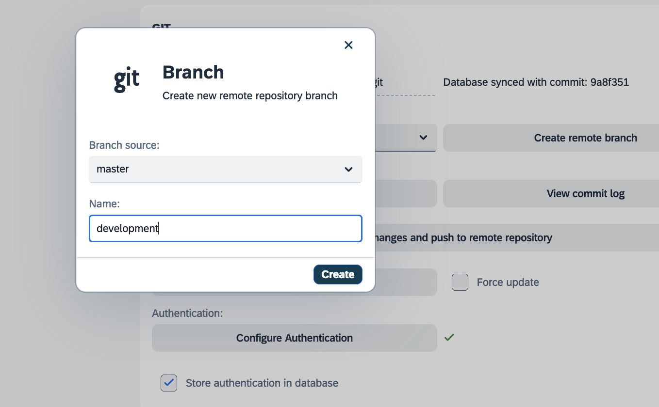 development package merge newbranch