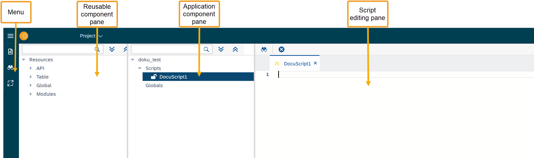 script editor at a glance