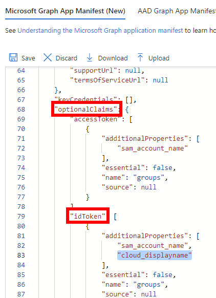 groups and roles cloud displayname