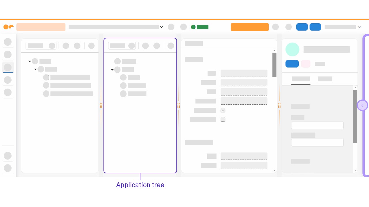 adaptive designer application tree