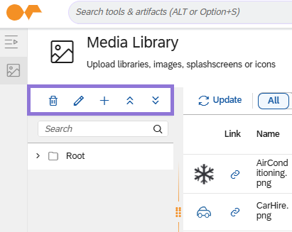 media library icons