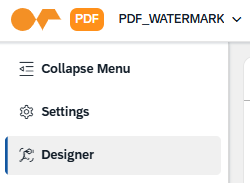 pdf designer side navigation