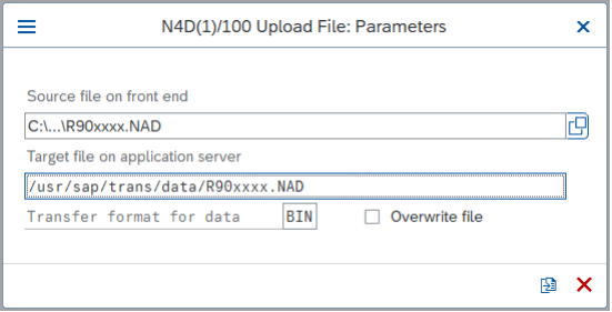 sap data file