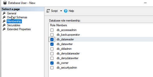 ms sql membership