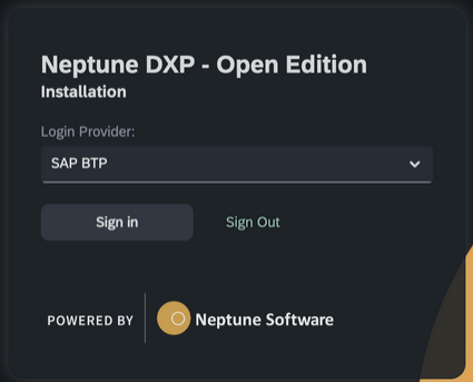 sap btp sso login option