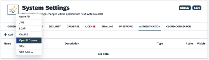 sap btp sso system settings