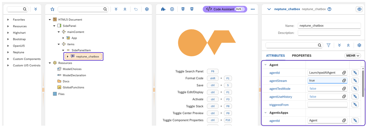 agentic apps app designer chatbox