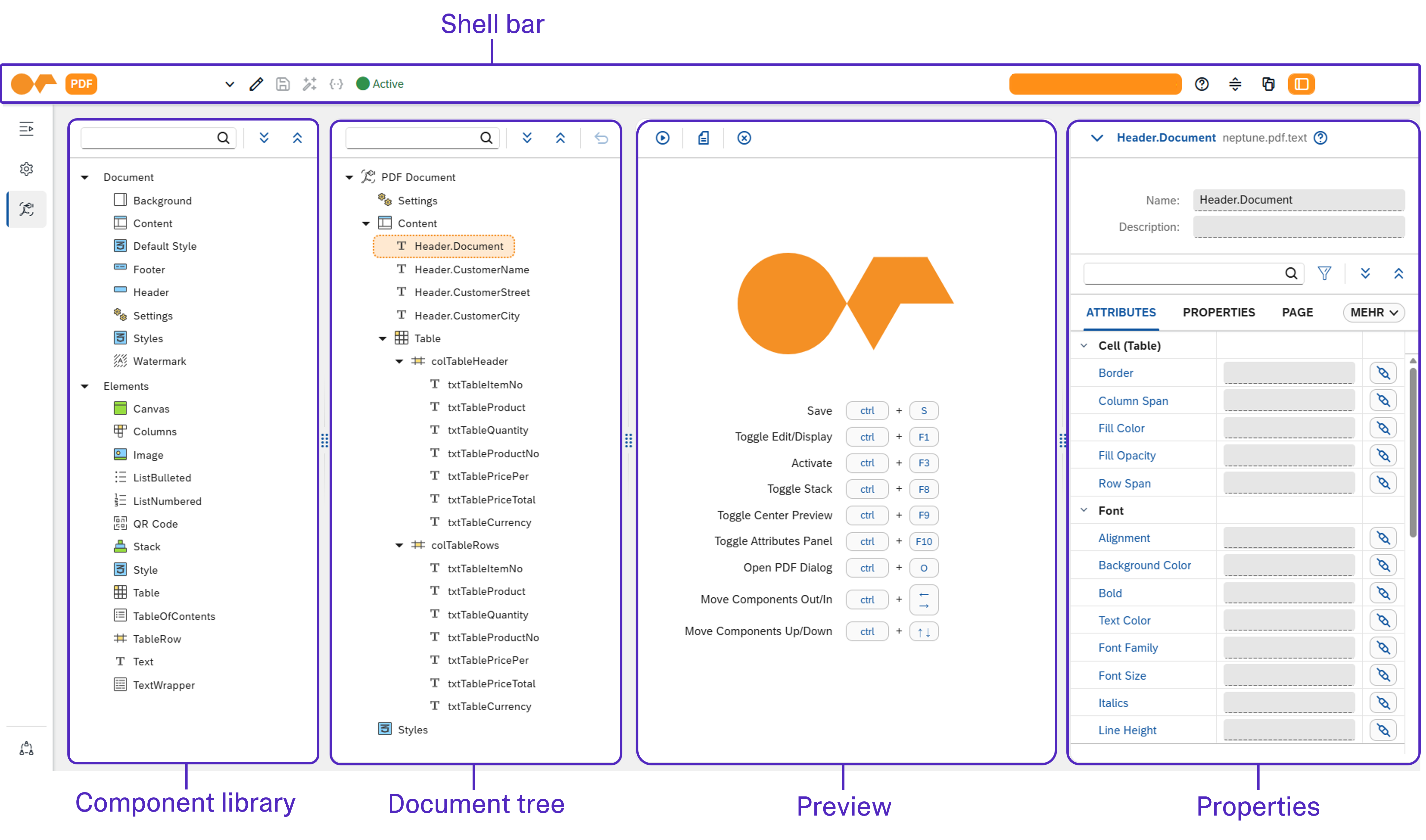 pdf user interface at a glance