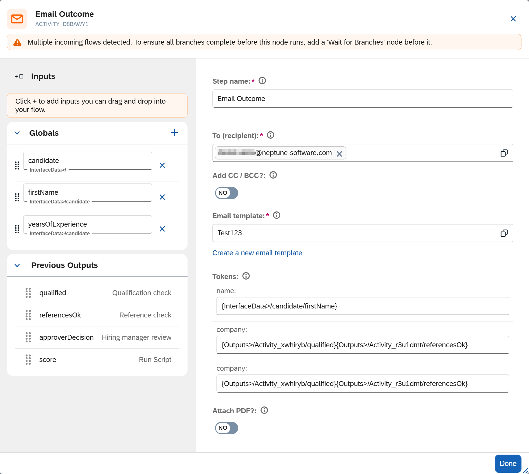 process flows send email 2