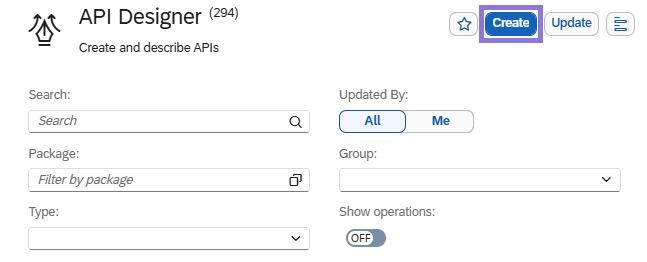 api designer create