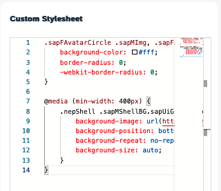 launchpad custom stylesheet