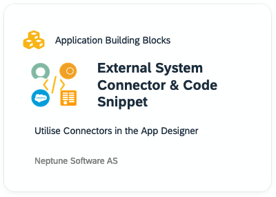 marketplace external system connector and code snippet