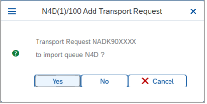 sap transport request confirm import