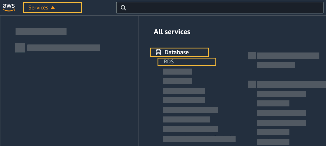 aws database rds