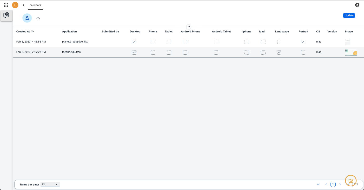 feedback list