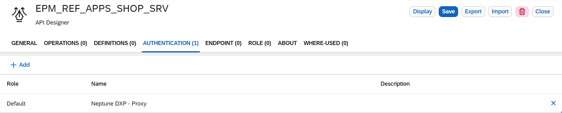 dxp proxy api designer authentication