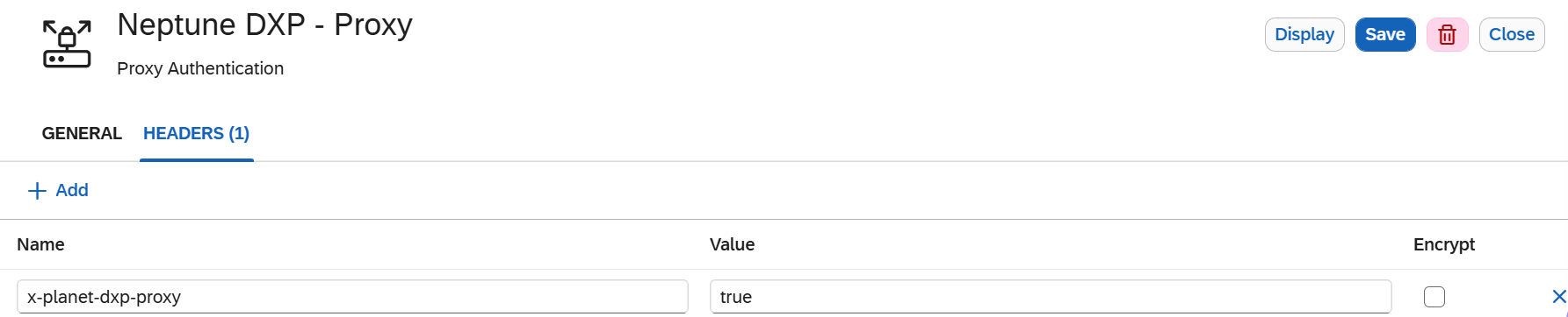 dxp proxy proxy authentication header