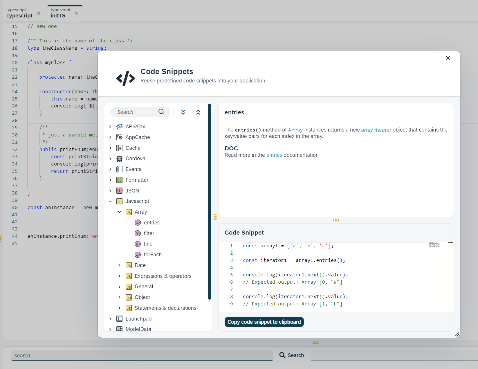 23 10 0000 monaco code snippets