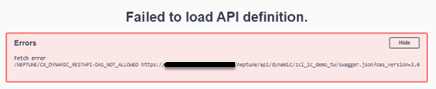sap edition failed to load API