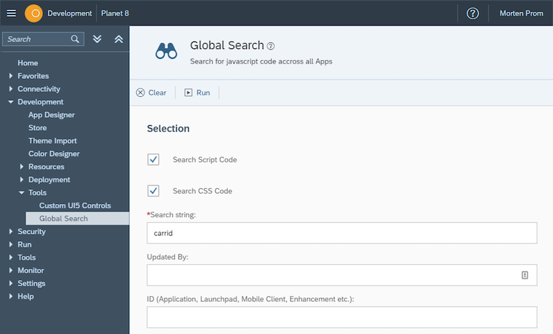 global search perform search