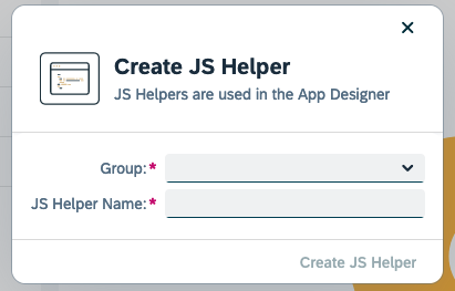 sap edition custom JS helpers dialog