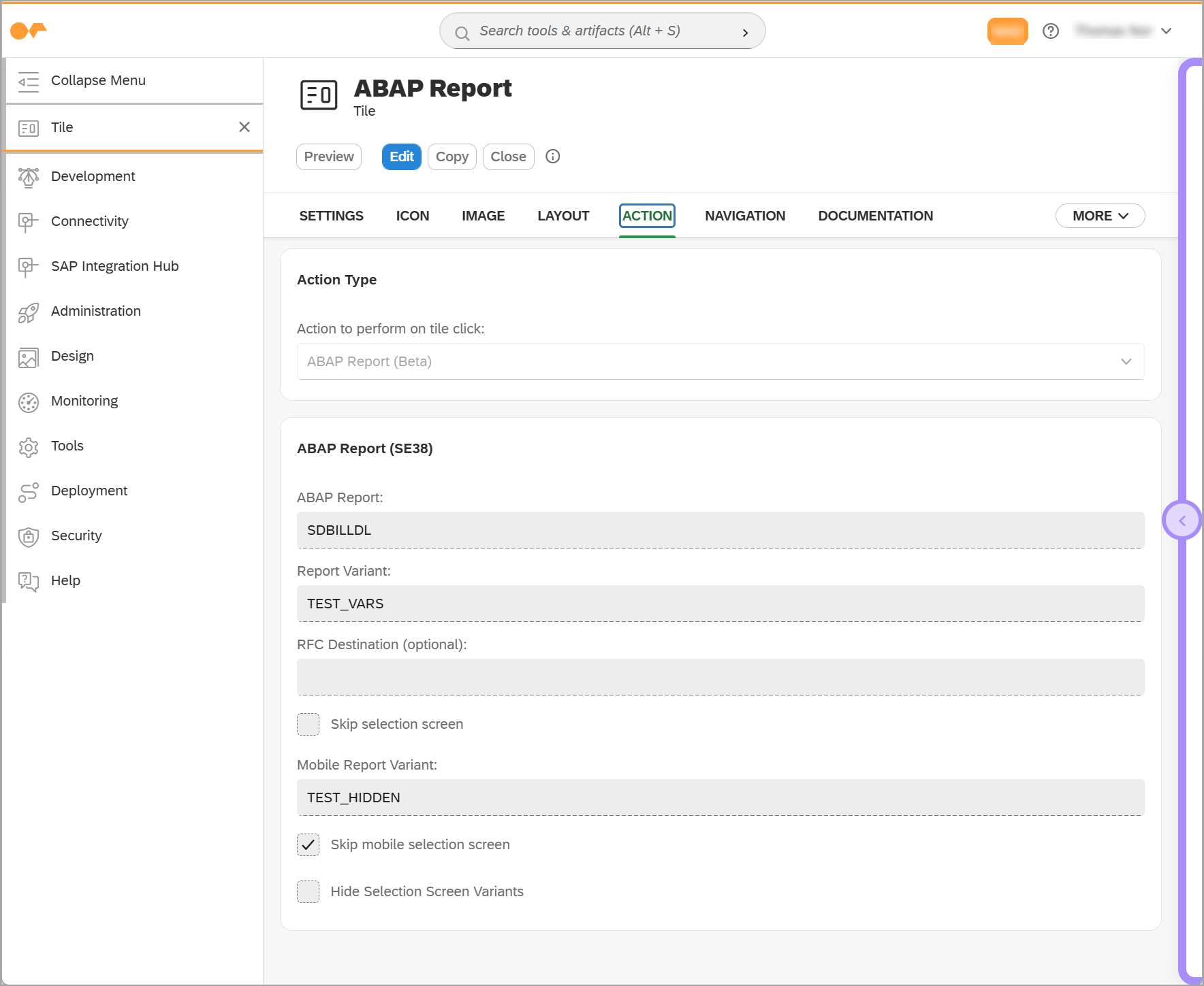 api factory ABAP report