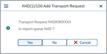 add transport request confirmation