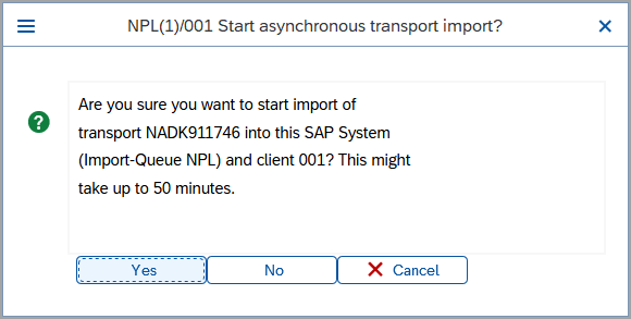 automated installation asynchronous transport import sap