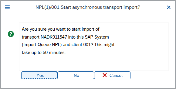 automated installation asynchronous transport import