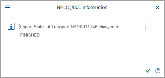 automated installation import status finished sap