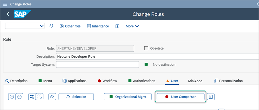 pcfg change roles user comparison