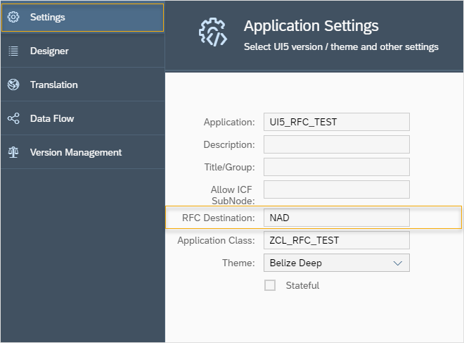 api designer settings