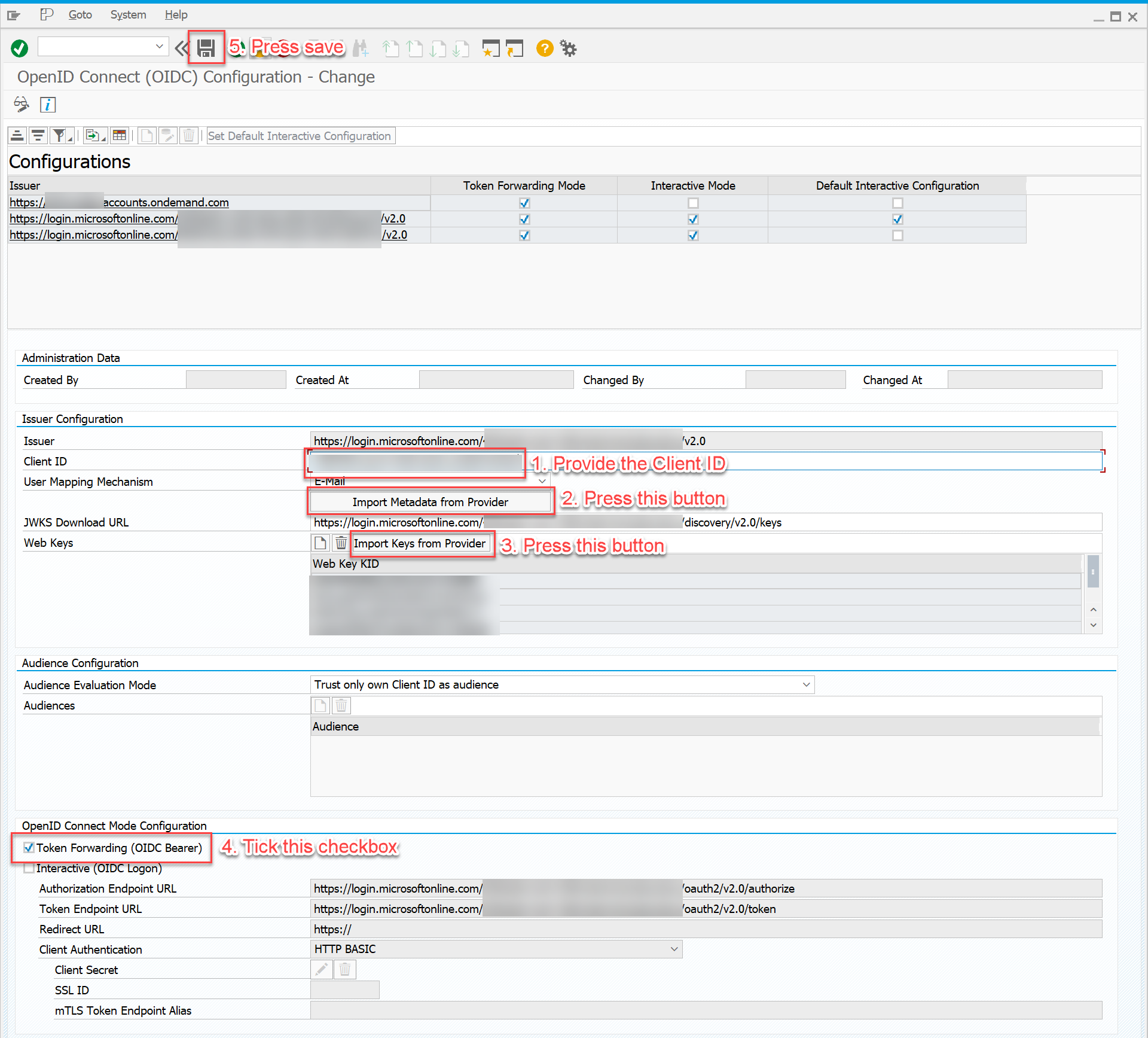 mobile client oauth soidc issuer details