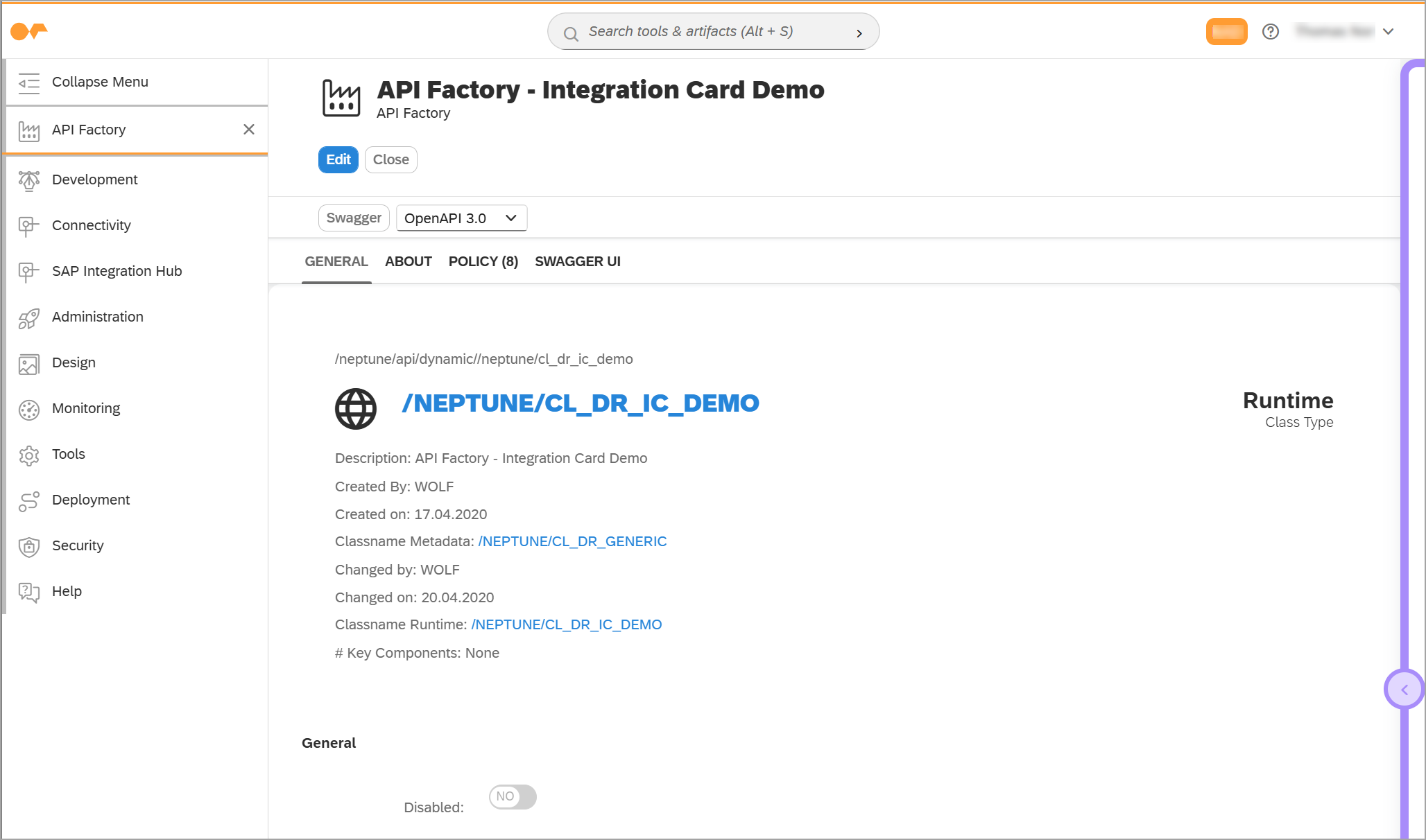 api factory comp general