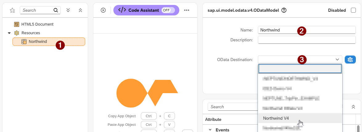 odata source app designer odata destination