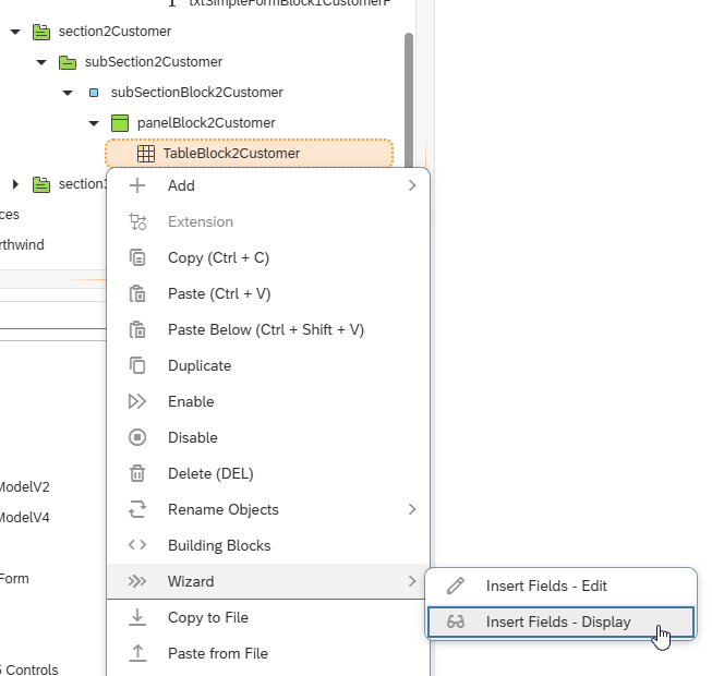 odata source floorplan related columns