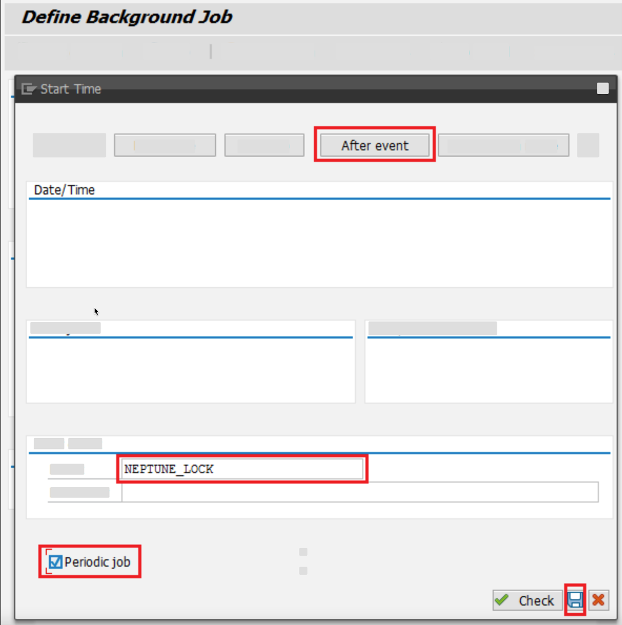 define background job after event