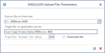 upload data file