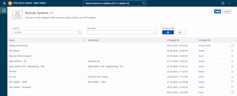 sap oe remote system
